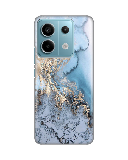 Torbica Silikonska Print za Xiaomi Redmi Note 13 Pro 5G Blue Gold Marble