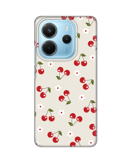 Torbica Silikonska Print za Xiaomi Redmi Note 14 4G Cherry and Flowers