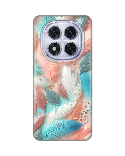 Torbica Silikonska Print za Xiaomi Redmi Note 14 Pro 5G (EU) Pastel Feathers