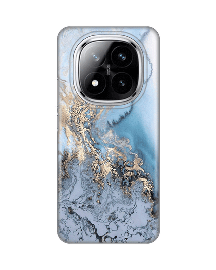 Torbica Silikonska Print za Xiaomi Redmi Note 14 Pro Plus (EU) Blue Gold Marble