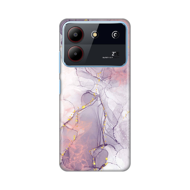 Torbica Silikonska Print za ZTE Blade A54 Pink Marble
