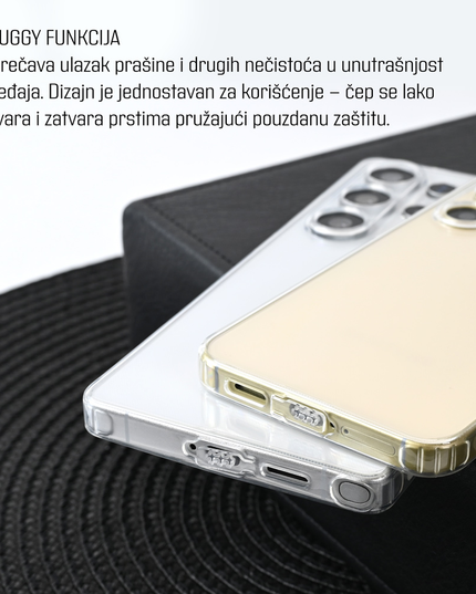 Torbica silikonska Ultra Thin with pluggy za Samsung S938B Galaxy S25 Ultra transparent