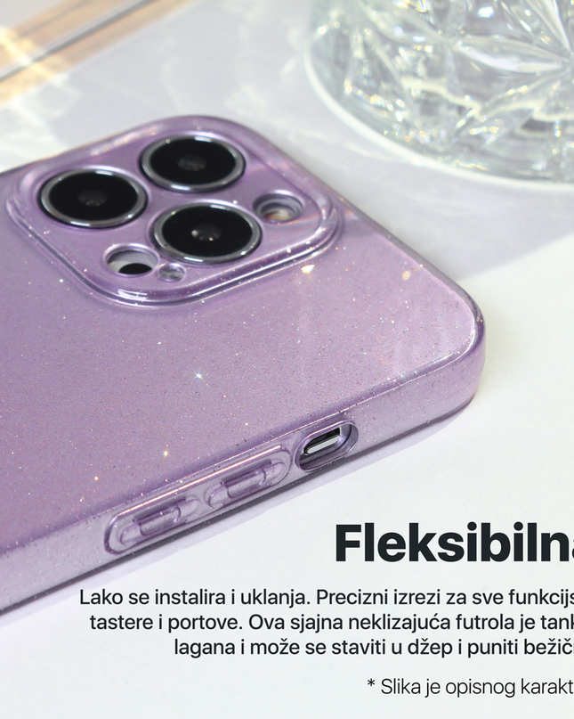 Torbica Sparkle Dust za iPhone 13 Mini 5.4 srebrna
