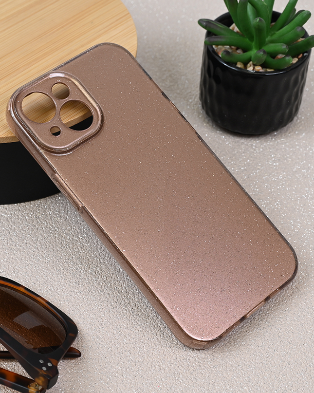 Torbica Sparkle Dust za iPhone 15 6.1 roze zlatna