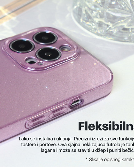 Torbica Sparkle Dust za Samsung A125F Galaxy A12 ljubicasta