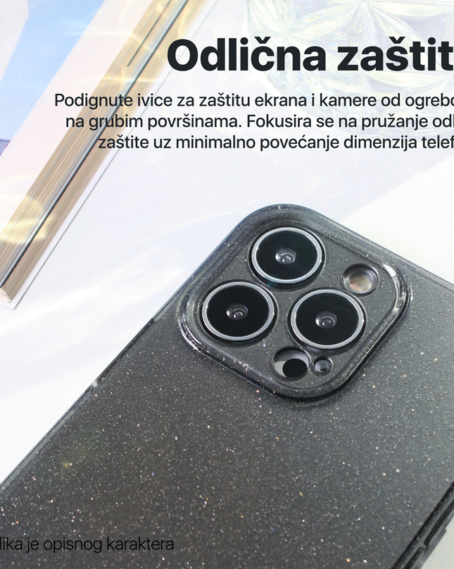 Torbica Sparkle Dust za Samsung S938B Galaxy S25 Ultra srebrna