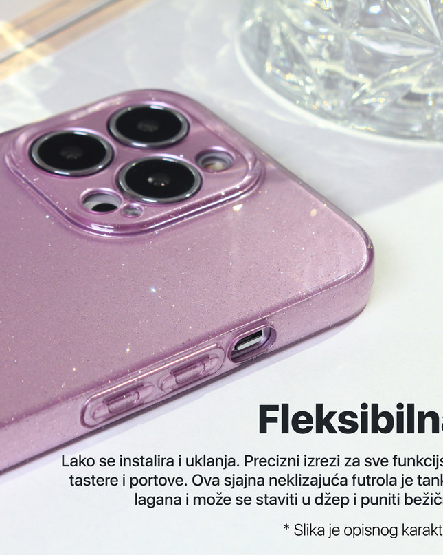 Torbica Sparkle Dust za Samsung S938B Galaxy S25 Ultra srebrna