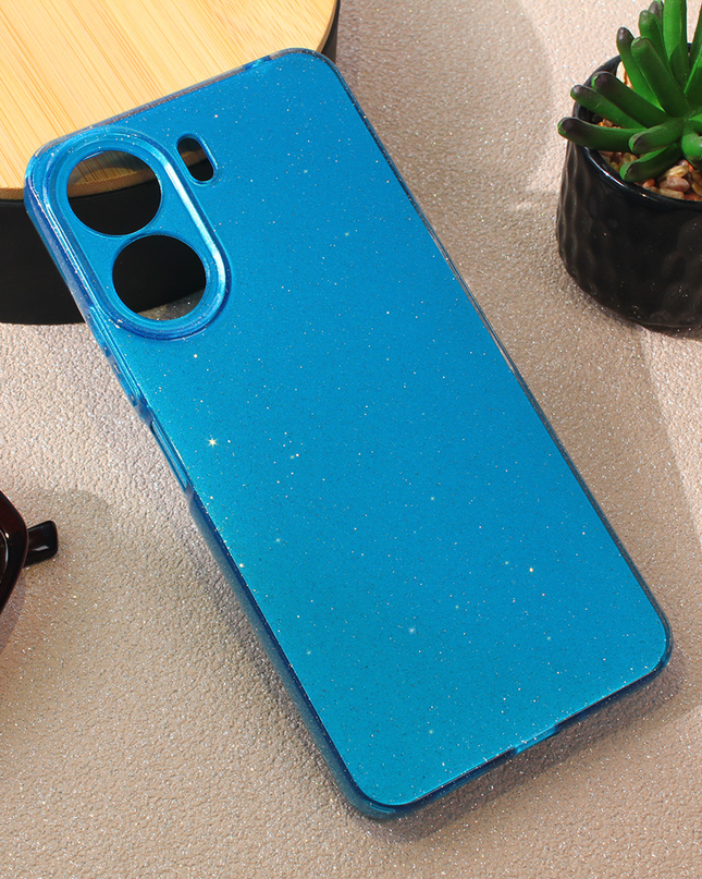 Torbica Sparkle Dust za Xiaomi Redmi 13C svetlo plava