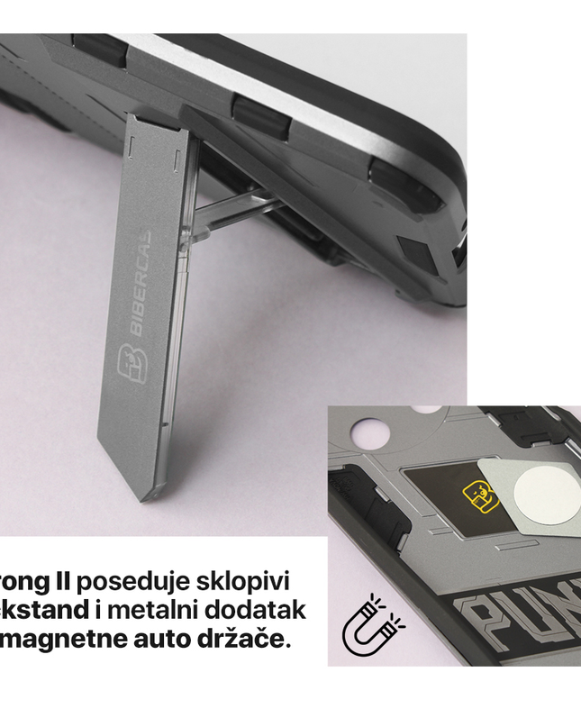 Maska Strong II za Huawei Nova Y90 srebrna