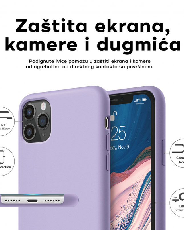Torbica Summer color za iPhone 16 6.1 tamno ljubicasta