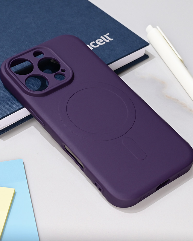 Torbica Teracell Giulietta Magsafe za iPhone 16 Pro 6.3 tamno ljubicasta