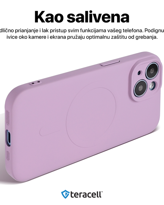 Torbica Teracell Giulietta Magsafe za iPhone 16 Pro 6.3 tamno ljubicasta