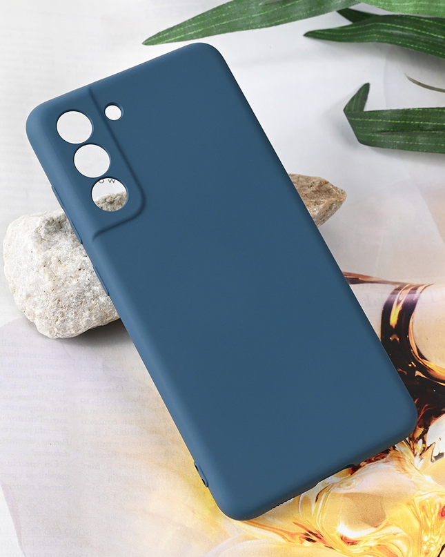 Torbica Teracell Soft Velvet za Samsung G990 Galaxy S21 FE plava