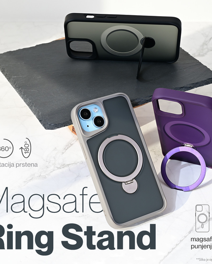 Torbica Magsafe Ring Stand za iPhone 16 Plus 6.7